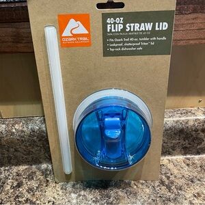Ozark Trail 40 oz Flip Straw Lid blue brand new